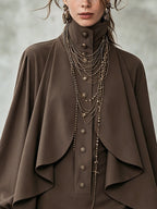 Arwen | High-neck cape mini dress 4