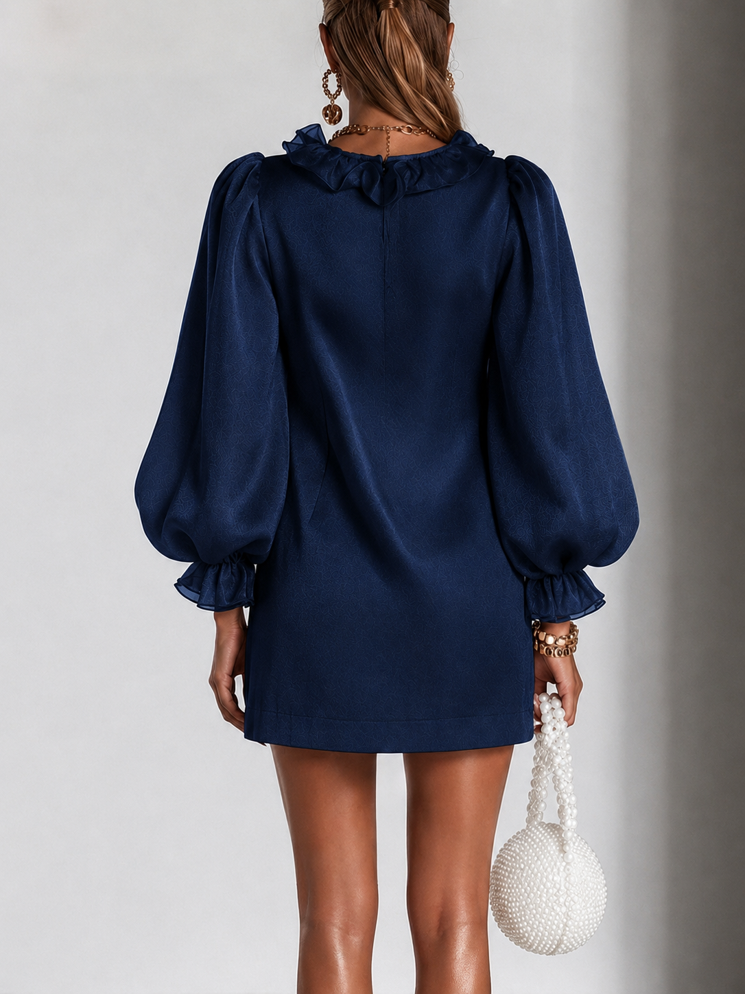 Ottilie | Ruffled puff-sleeve mini dress 7