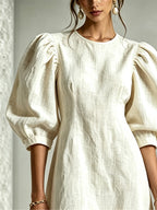 Blanche | Floral-hem puff-sleeve mini dress 2