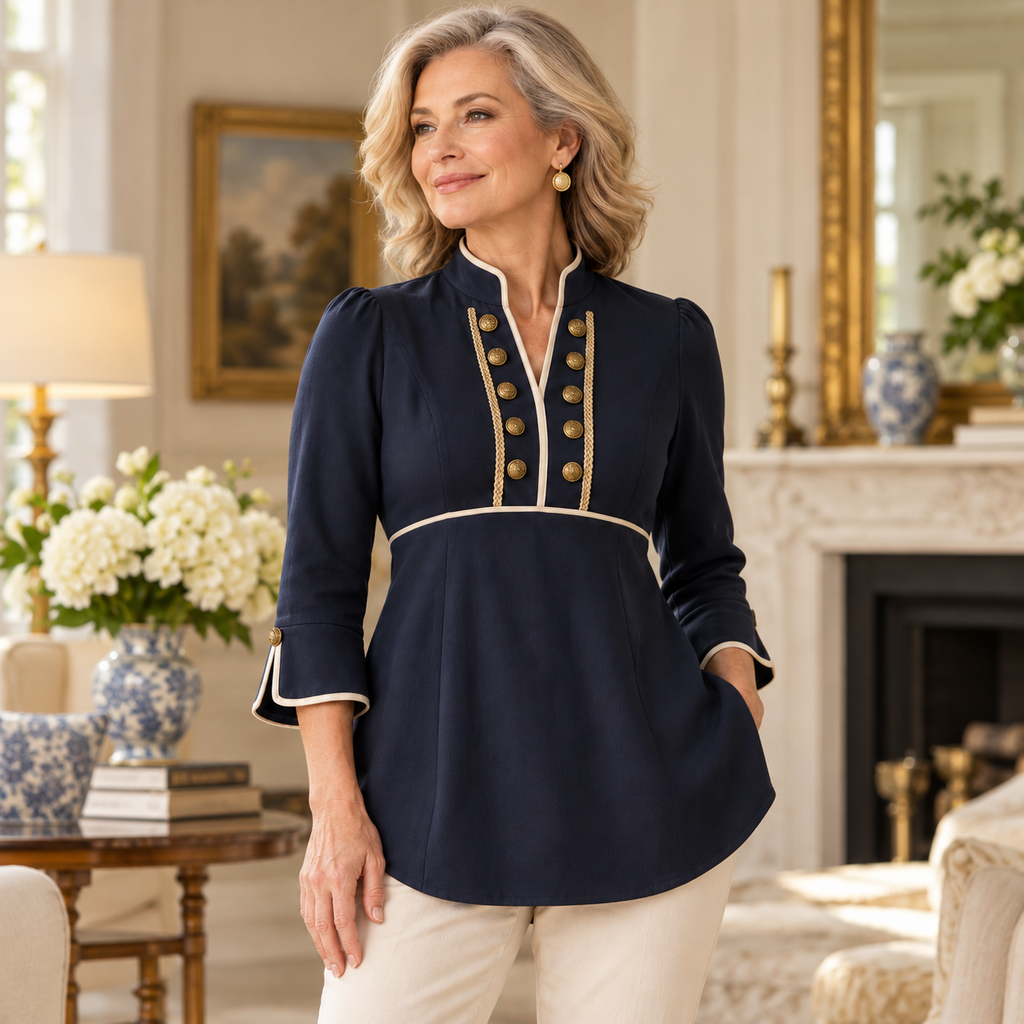 Gemma | Navy military button tunic 2
