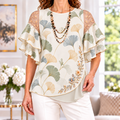 Andrea | Ginkgo leaf pleated layered blouse 1