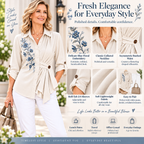 Pamela | Ivory embroidered blouse wrap waist 3