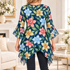 Henrietta | Floral print tunic blue 3
