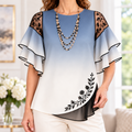 Alexa | Gradient pleated embroidered blouse 1