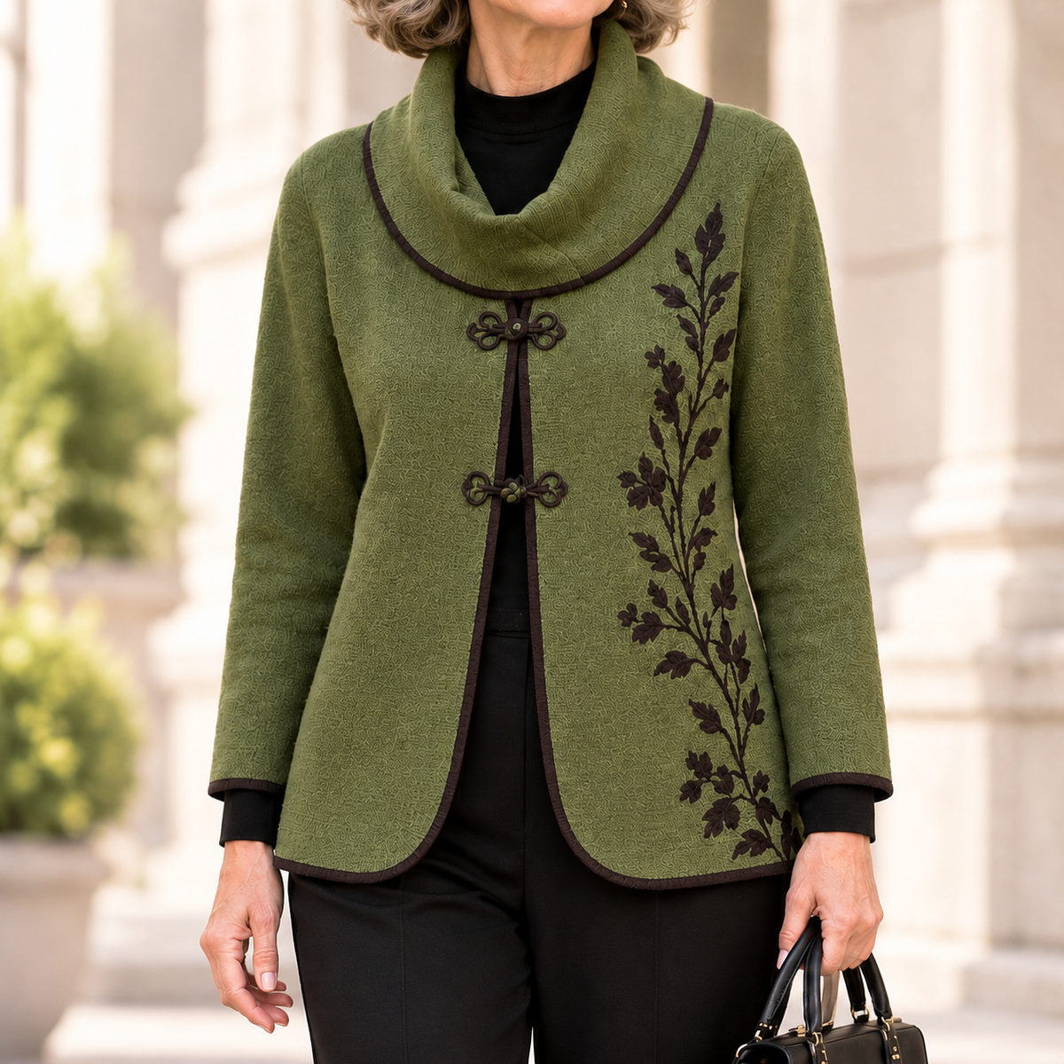 Carol | Botanical pattern jacket top 1