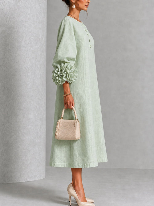 Sienna | Floral-cuff midi dress 2