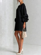 Rosamund | Floral-cuff button mini dress 2