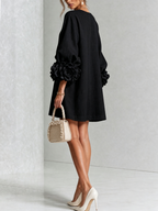 Rosamund | Floral-cuff button mini dress 3