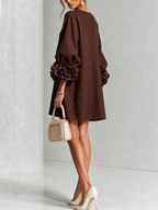 Gabrielle | Rosette-cuff mini dress 3