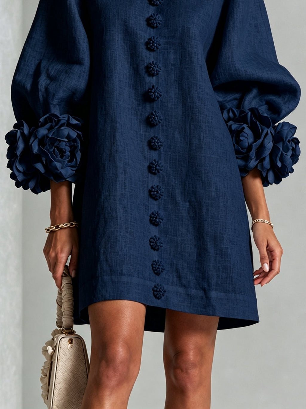 Alinta | Rosette-cuff mini dress 6
