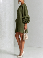Francesca | Floral-detail button mini dress 2
