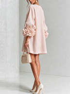 Adaline | Floral-trimmed statement mini dress 3