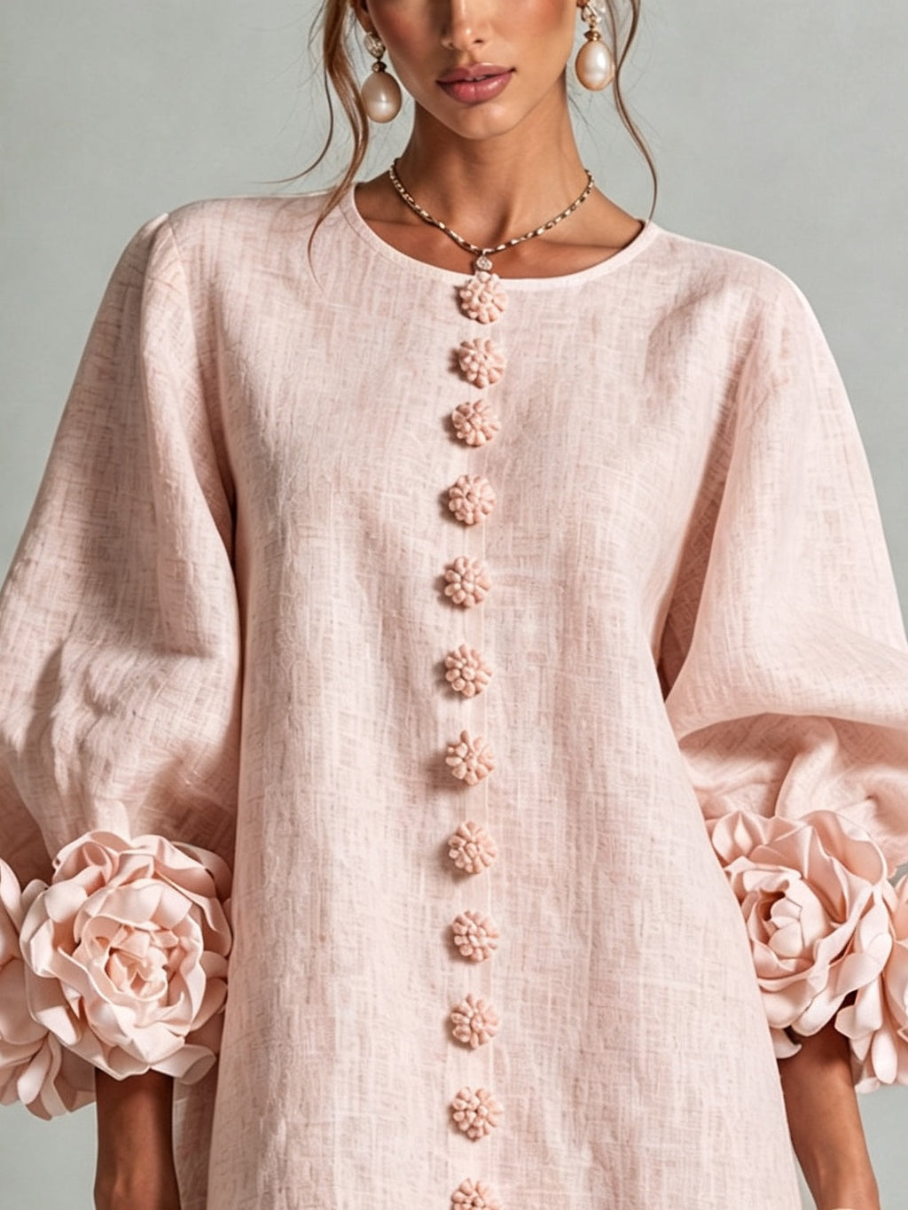 Adaline | Floral-trimmed statement mini dress 5