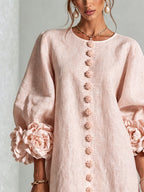 Adaline | Floral-trimmed statement mini dress 6