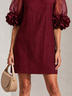 Philippa | Floral-cuff puff-sleeve mini dress 6