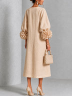 Rosanne | Rosette-cuff midi dress 3