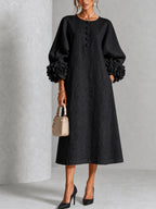 Amaya | Floral-cuff midi dress 1