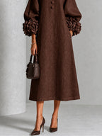 Beverly | Rosette-cuff midi dress 5