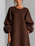 Beverly | Rosette-cuff midi dress 4