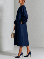 Danica | Floral-cuff midi dress 2