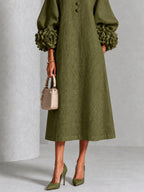 Wilhelmina | Floral-cuff midi dress 5