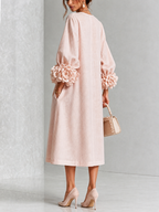 Rosetta | Floral-cuff buttoned midi dress 3