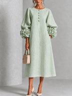 Sienna | Floral-cuff midi dress 1