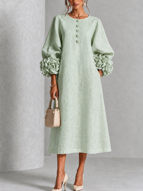 Sienna | Floral-cuff midi dress 1