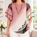 Aurelia | Ombre pleated embroidered blouse 1