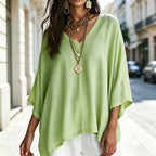 Celine | Relaxed V-neck batwing tunic 5