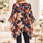 Helena | Botanical leaf print tunic 3
